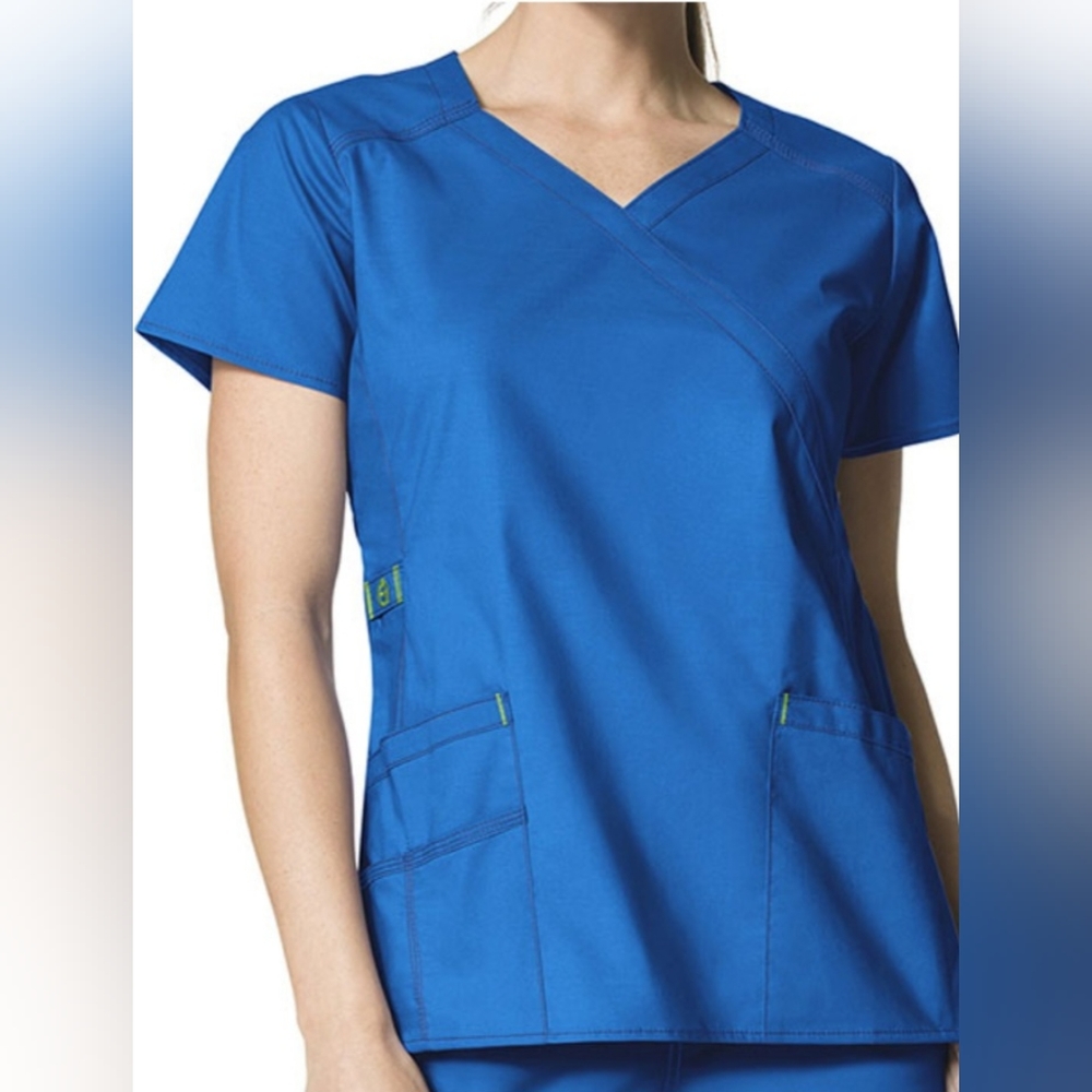 WonderFlex by WonderWink lady fit Y neck. STYLE 6308A. Size XS. Royal Blue. NWT.